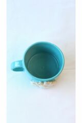 Papatyalı El Yapımı Seramik Kupa Mug (KULPLU)