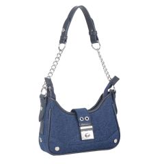 FB-3682 Aksesuarlı Kadın Denim Omuz Çantası