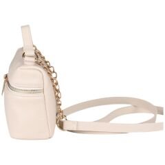 FB-3719 Faux Leather Crossbody Bag with Chain Detail – Compact & Elegant Design