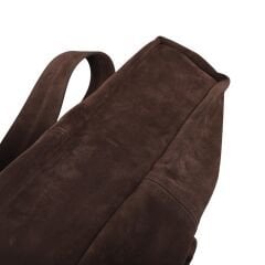 DFB0006 Suede Brown Genuine Calfskin Women's Shoulder Bag | Long Strap & Bohemian Style