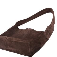 DFB0006 Suede Brown Genuine Calfskin Women's Shoulder Bag | Long Strap & Bohemian Style
