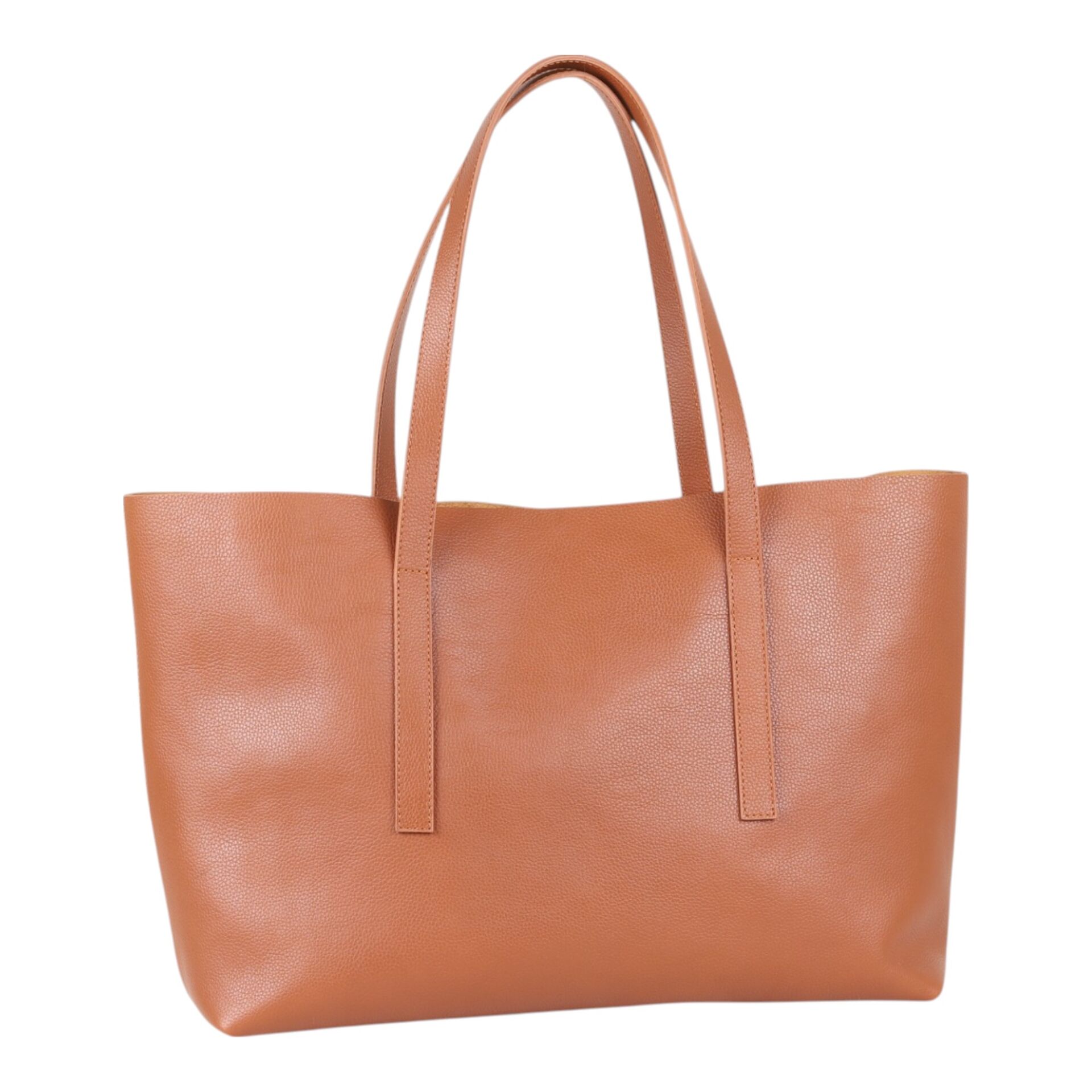 DFB0010 Tan Genuine Calfskin Women's Shoulder Bag | Unlined and Zippered Interior Pocket Design