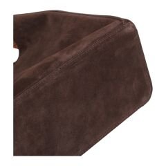 DFB3727 Brown Suede Cowhide Leather Shoulder Bag with Inner Pouch – Boho Style