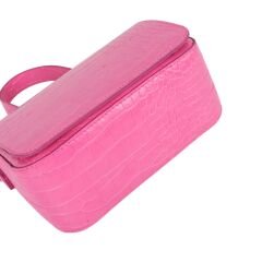 FB-3490-R4 Yeşil Krokodil Suni Deri Çapraz Askılı Çanta PEMBE
