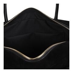 DFB0002-R2 Dana Derisi Siyah Süet Kadın Omuz Çantası | %100 Hakiki Deri Şıklığı