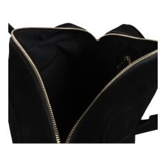 DFB0002-R2 Dana Derisi Siyah Süet Kadın Omuz Çantası | %100 Hakiki Deri Şıklığı