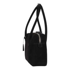 DFB0002-R2 Dana Derisi Siyah Süet Kadın Omuz Çantası | %100 Hakiki Deri Şıklığı