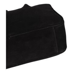 DFB0002-R2 Dana Derisi Siyah Süet Kadın Omuz Çantası | %100 Hakiki Deri Şıklığı