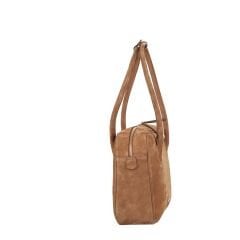 DFB0002-R3 Dana Derisi Taba Süet Kadın Omuz Çantası | %100 Hakiki Deri Şıklığı