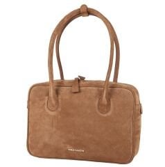 DFB0002-R3 Dana Derisi Taba Süet Kadın Omuz Çantası | %100 Hakiki Deri Şıklığı