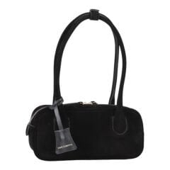 DFB0003-R2 Dana Derisi Siyah Süet Kadın Omuz Çantası | %100 Hakiki Deri Şıklığı