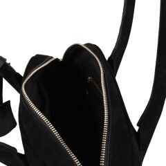 DFB0003-R2 Dana Derisi Siyah Süet Kadın Omuz Çantası | %100 Hakiki Deri Şıklığı