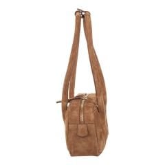 DFB0003-R3 Dana Derisi Taba Süet Kadın Omuz Çantası | %100 Hakiki Deri Şıklığı