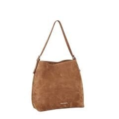 DFB0014 Taba Süet Gerçek Deri Büyük Boy Çanta