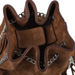 DFB0015 Püsküllü Country Gerçek Deri Omuz Çantası