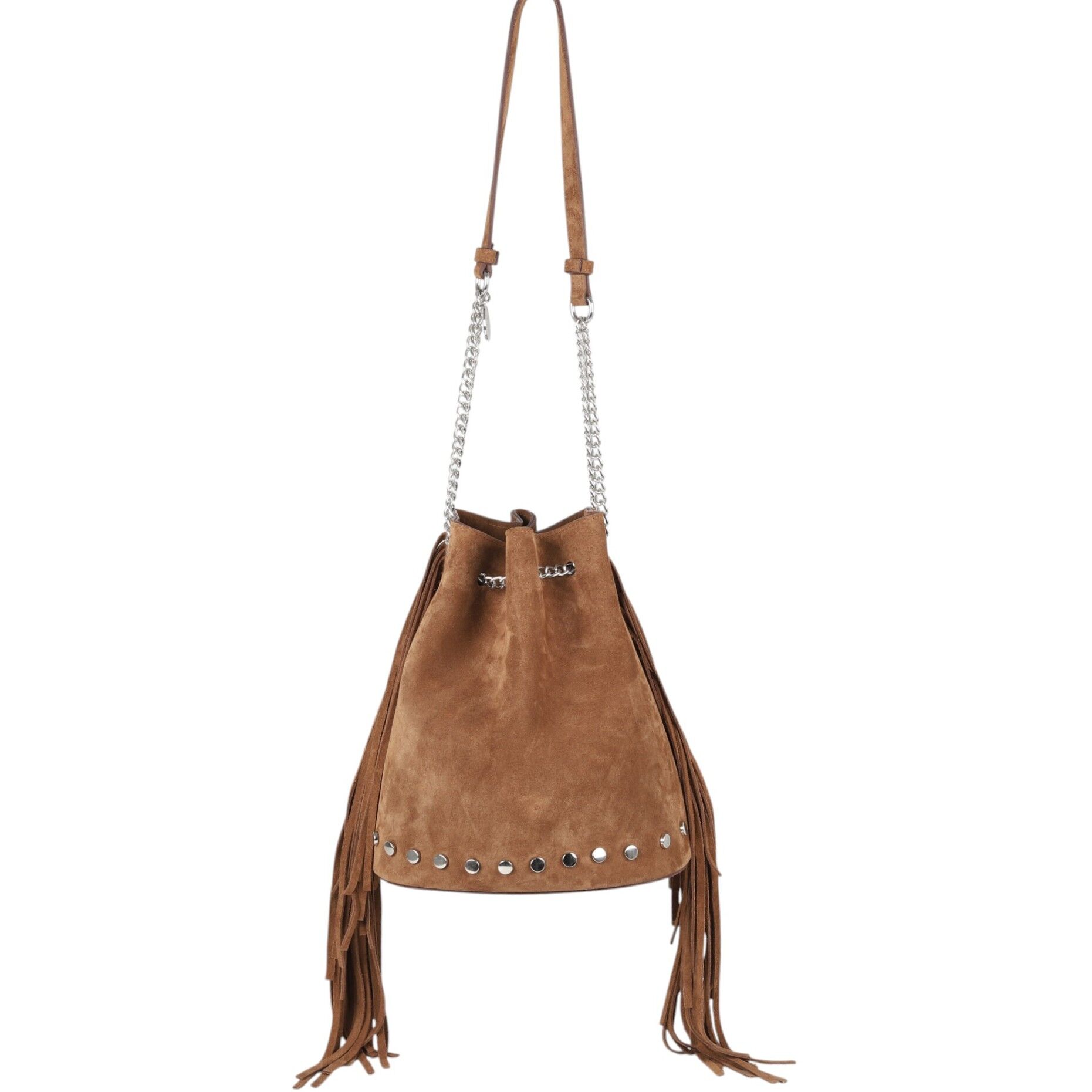 DFB0015 Püsküllü Country Gerçek Deri Omuz Çantası