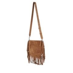 DFB0016 Taba Süet Hakiki Deri Country Kadın Omuz Çantası