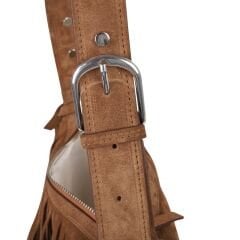 DFB0017 Taba Süet Gerçek Deri Püsküllü Omuz Çantası – Üretici