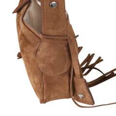 DFB0017 Taba Süet Gerçek Deri Püsküllü Omuz Çantası – Üretici