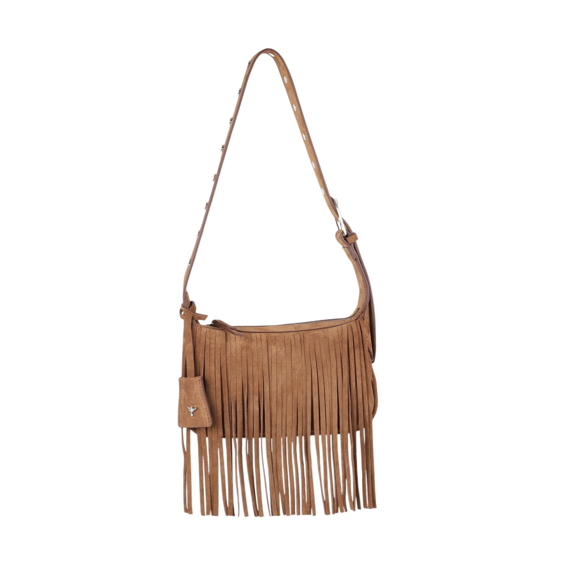 DFB0017 Taba Süet Gerçek Deri Püsküllü Omuz Çantası – Üretici